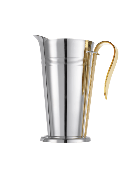 Water pitcher with gilded handle 