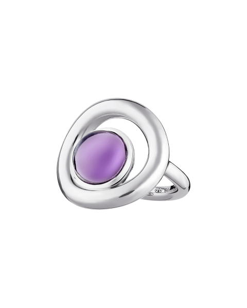 Sterling Silver Ring with Amethyst 