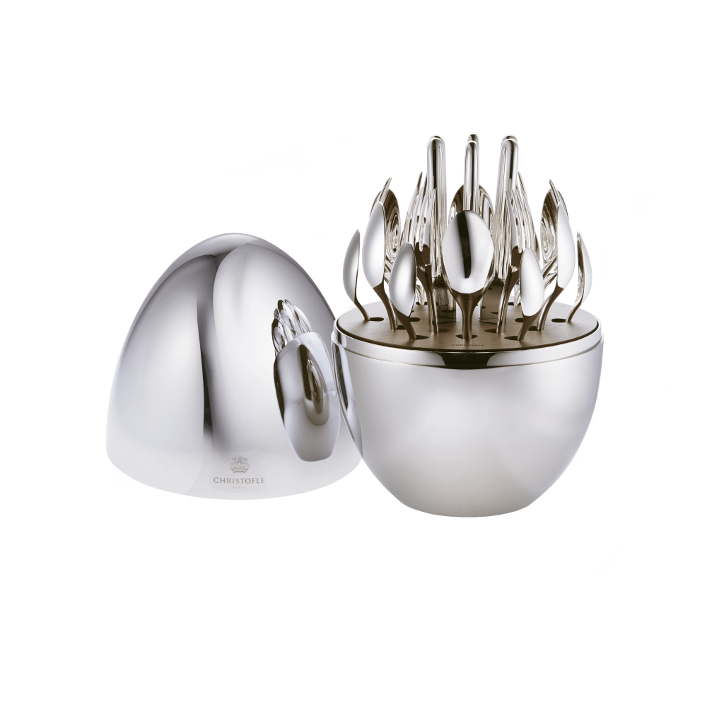 24Piece Silver Plated Flatware Set for 6 people MOOD Easy Christofle