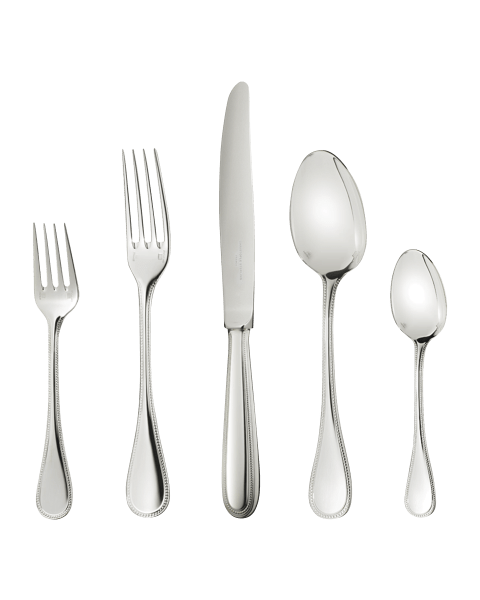 Individual place settings (5 pieces) Perles  Sterling silver