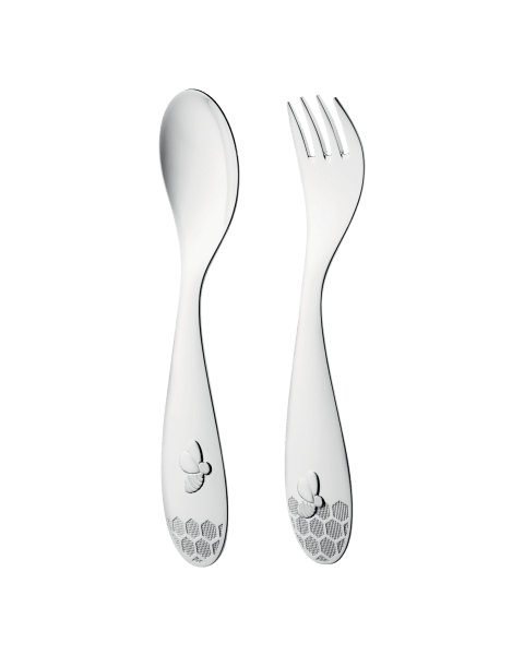 Flatware set for baby (2 pieces) Beebee  Silver plated