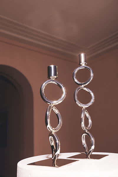 Silver Plated Ring Candlestick