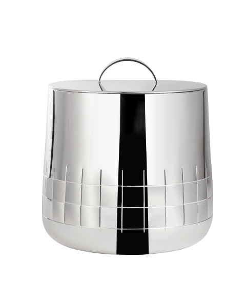 Insulated ice bucket Graphik Silver plated