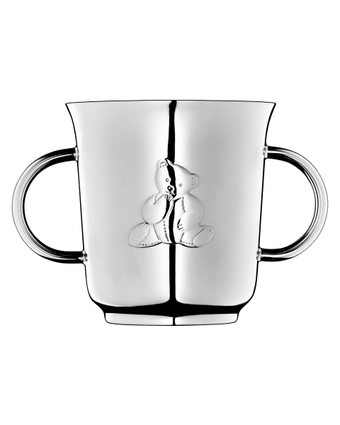 Two handle baby cup Charlie Bear  Silver plated