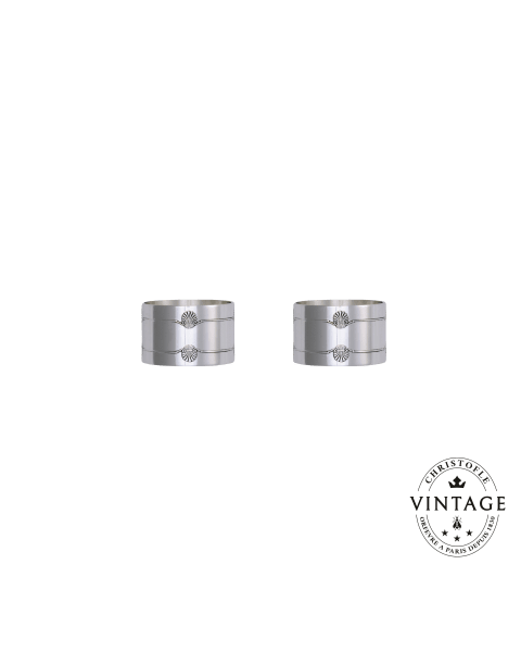 Set of 2 Napkin Rings, Silverware - Vintage