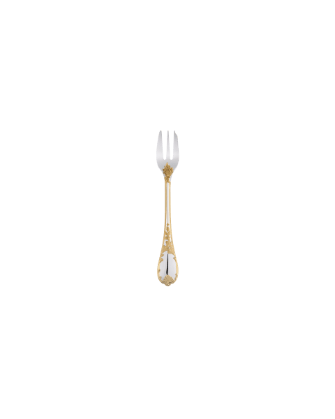 Silver-plated Cake Fork Partially Gilded Marly