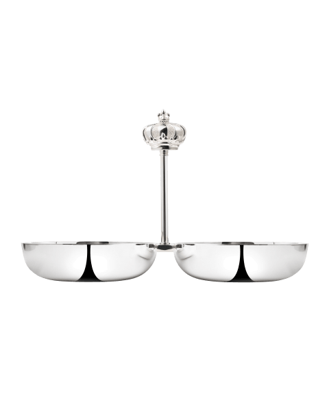 Double bowls Royal Jack Silver plated
