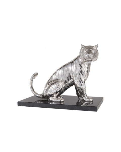 Sitting Tiger Small Size Sterling Silver - Haute Orfèvrerie