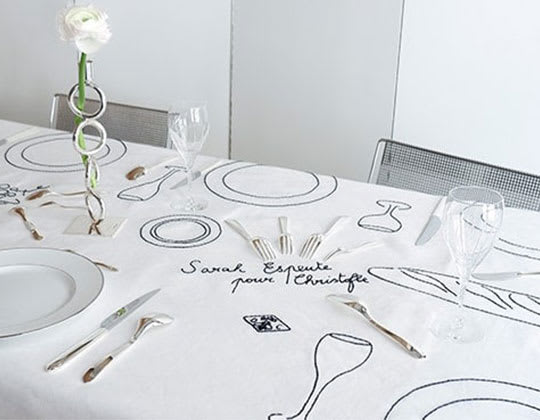 TABLECLOTH BY SARAH ESPEUTE FOR CHRISTOFLE