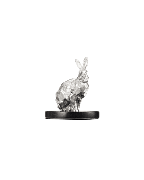 Sitting Rabbit in Sterling silver - Haute Orfèvrerie