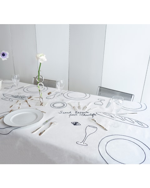 Tablecloth for 12 people - Sarah Espeute for Christofle