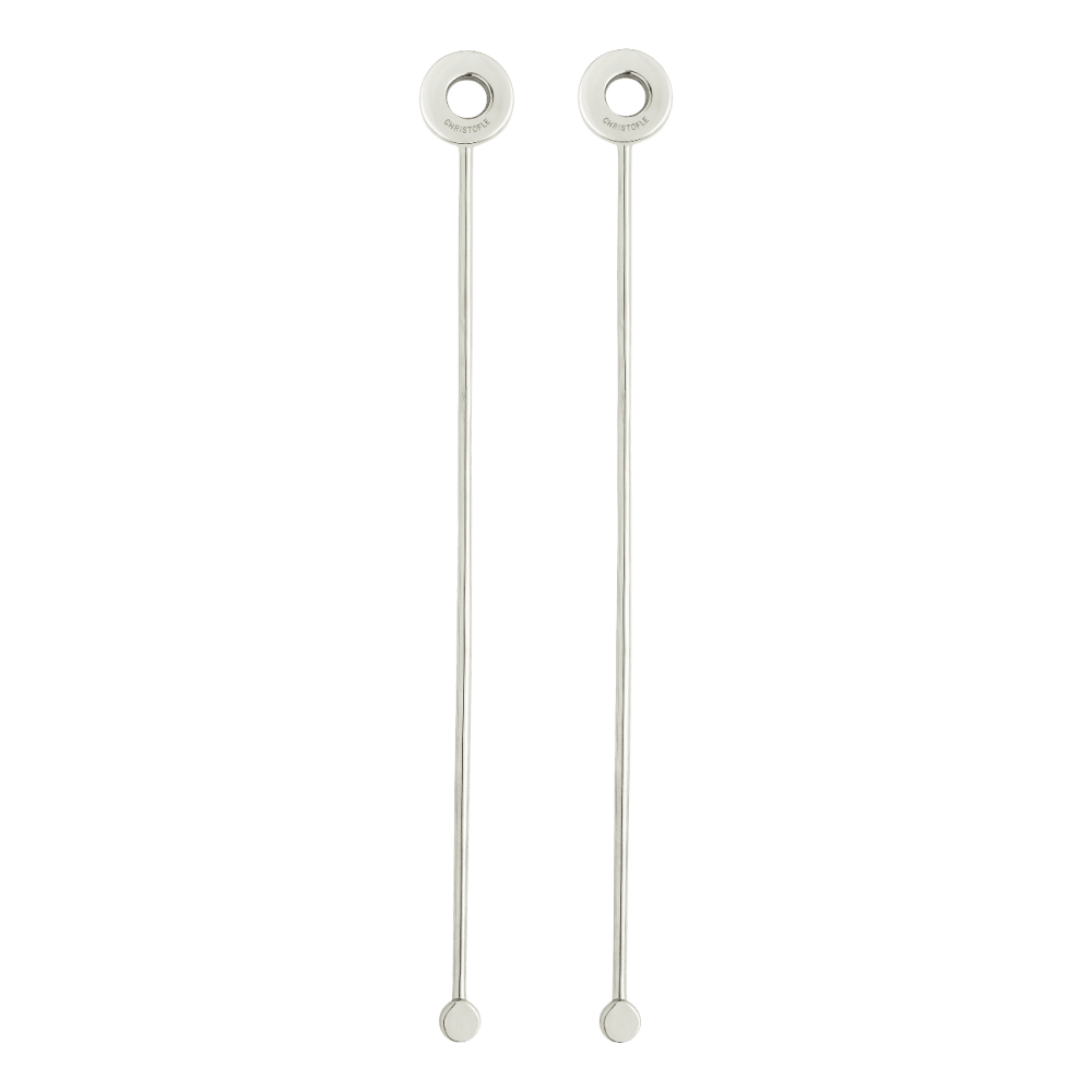 Stainless Steel Cocktail Stirrers, Set of 2 Oh de Christofle Christofle