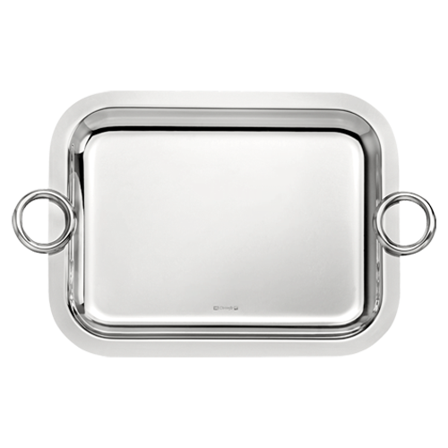 Tray 20x16 cm 2 handles Vertigo Silver plated
