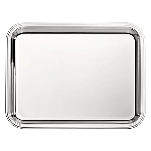 Silver-Plated Rectangular Tray 14 x 11 in Albi | Christofle USA